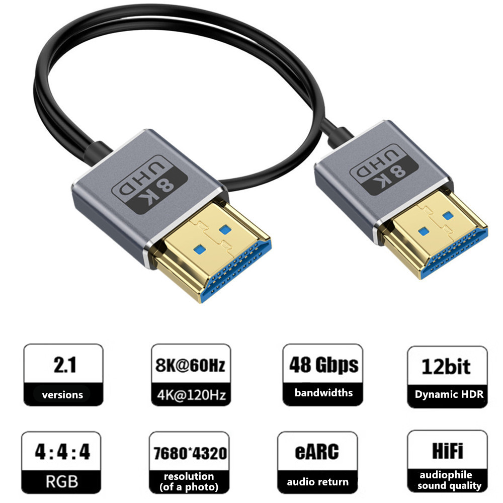Hdmi 2.1 Cable 8K 60Hz 48Gbps Earc - Câble Coaxial HDMI 8K HDMI 2.1