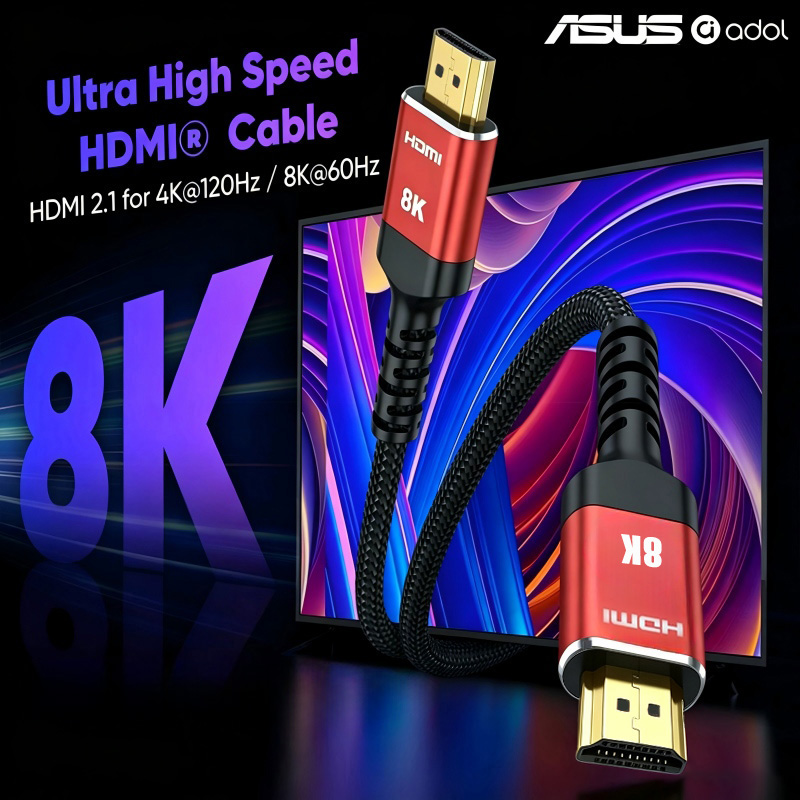 Hdmi 2.1 Cable 8K 60Hz 48Gbps Earc - Câble de transmission d’images et de