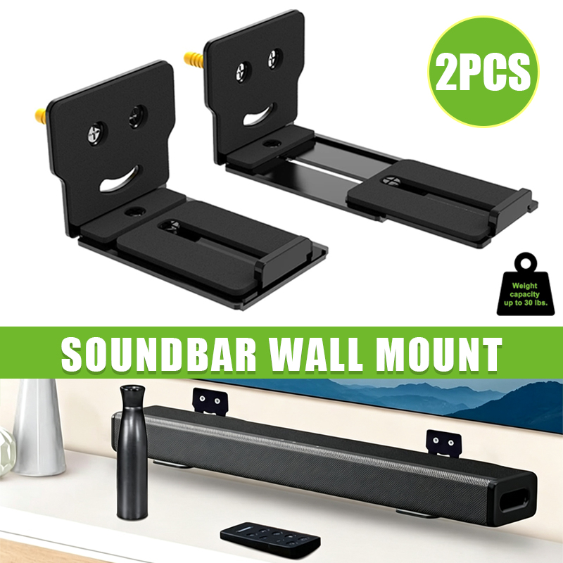 Soundbar Wall Mount Bracket Universal - 2 supports muraux universels pour barre