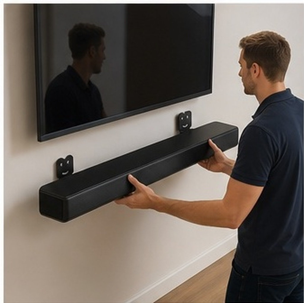 Soundbar Wall Mount Bracket Universal - 2 supports muraux réglables pour barre