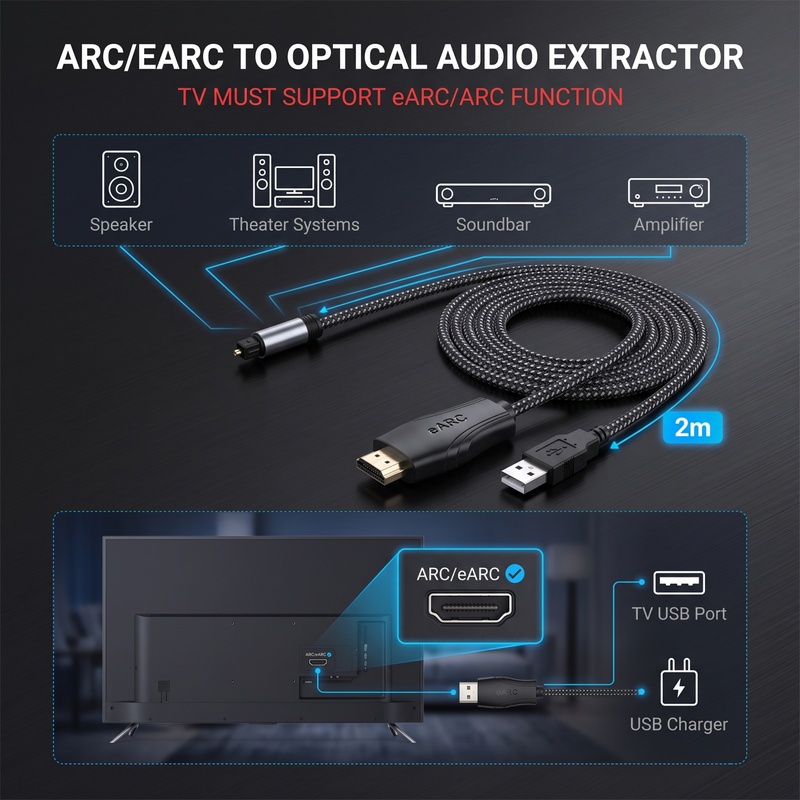 Câble extracteur audio HDMI EA - Dolby Atmos Soundbar Hdmi Earc avis et prix