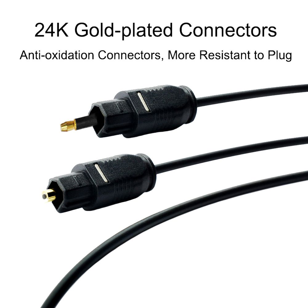 Câble audio numérique à fibre  - Optical Audio Cable Toslink Gold Plated avis et prix