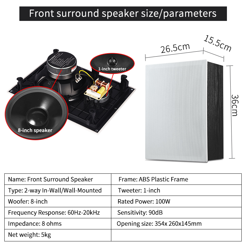 Système de cinéma maison mural - Home Theater System 7.1 Surround Sound avis et prix