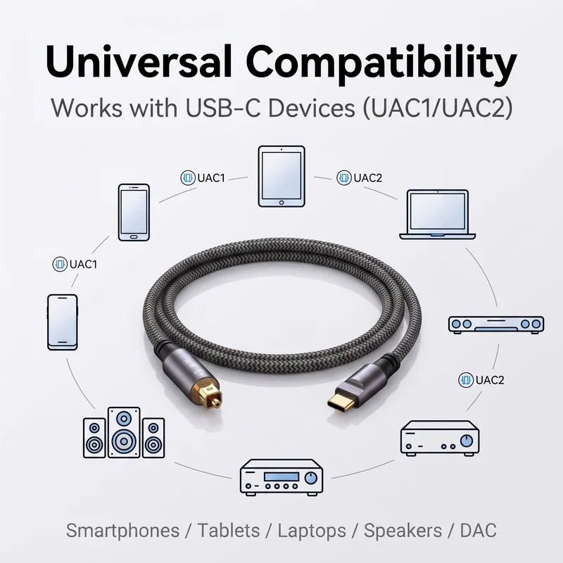 Câble USB-C vers SPDIF optique - Optical Audio Cable Toslink Gold Plated avis et prix