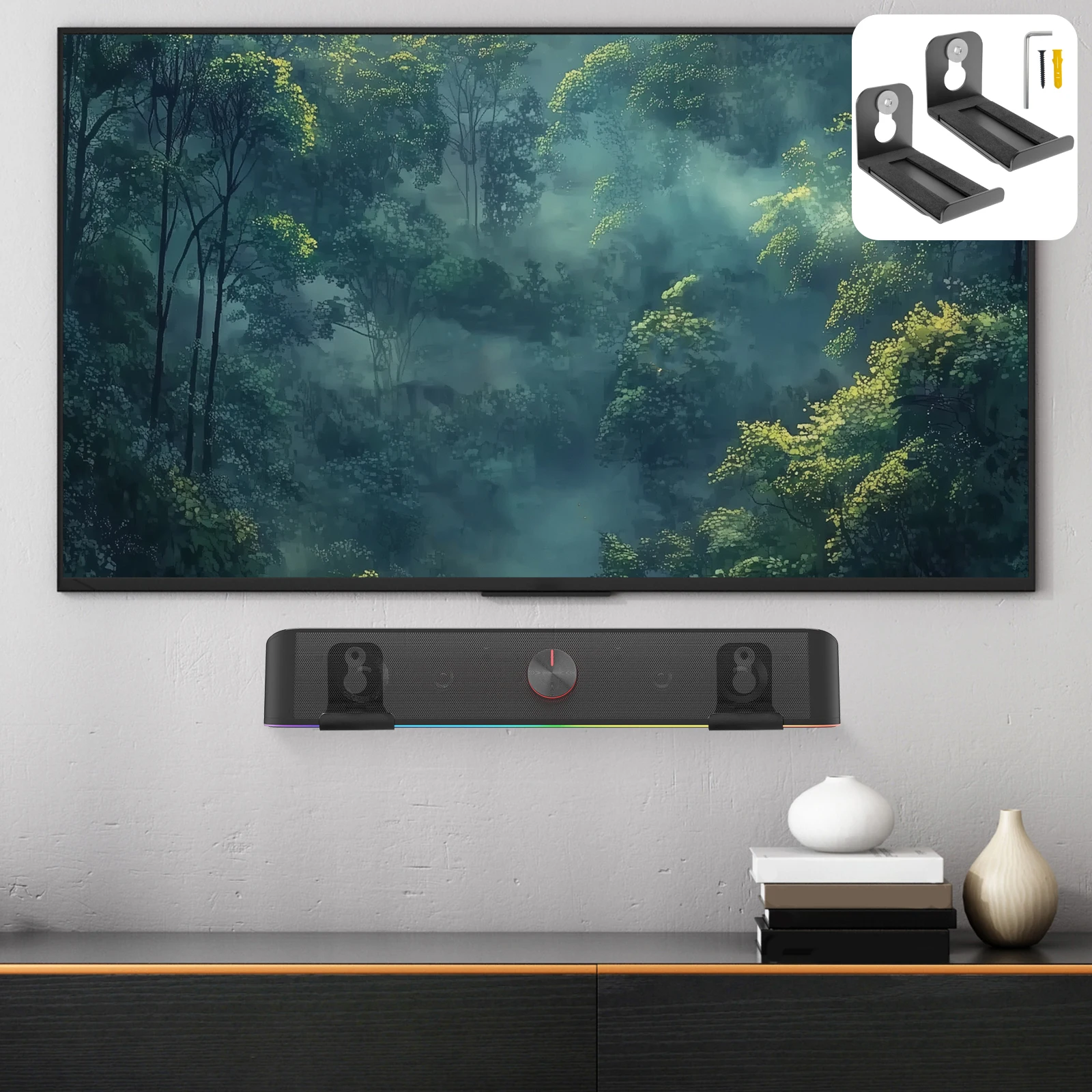 Support mural pour barre de so - Soundbar Wall Mount Bracket Universal avis et prix