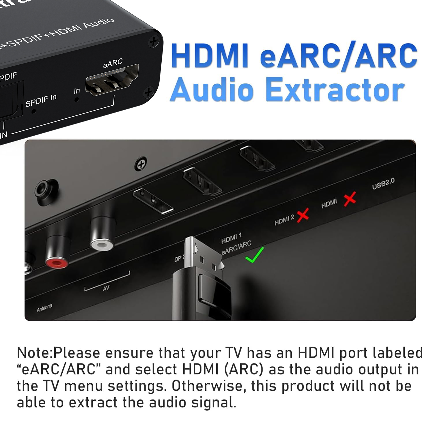Extracteur audio eARC/ARC HDMI - Dolby Atmos Soundbar Hdmi Earc avis et prix