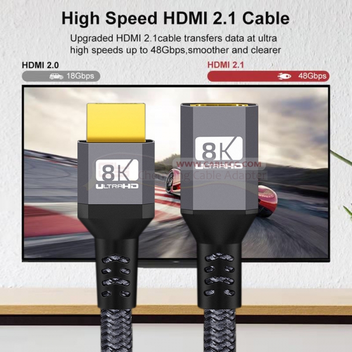 Câble d'extension HDMI 2.1 8K, - Hdmi 2.1 Cable 8K 60Hz 48Gbps Earc avis et prix